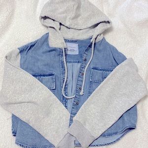 Hooded jean jacket